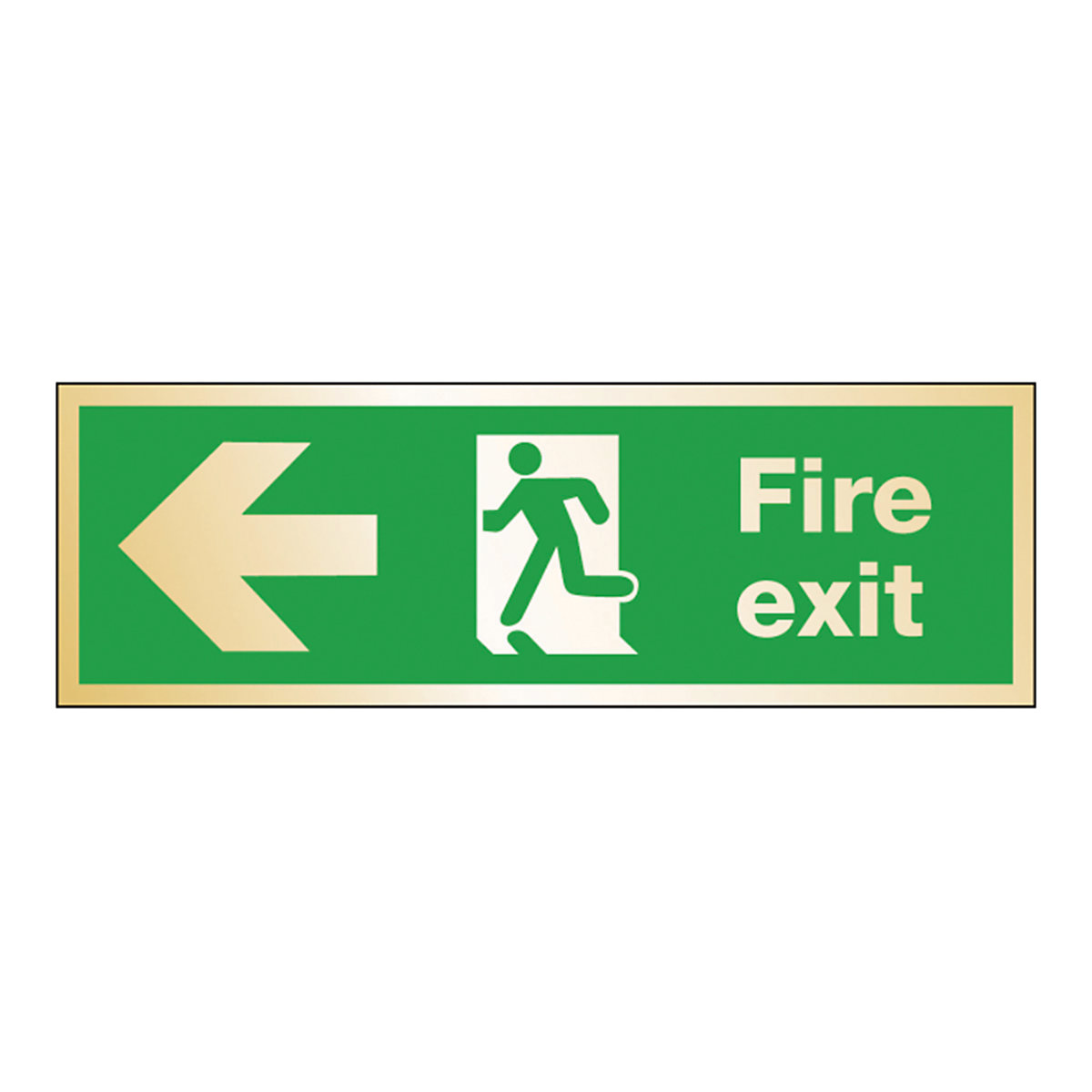 Prestige Gold & Silver Effect Fire Exit Signs