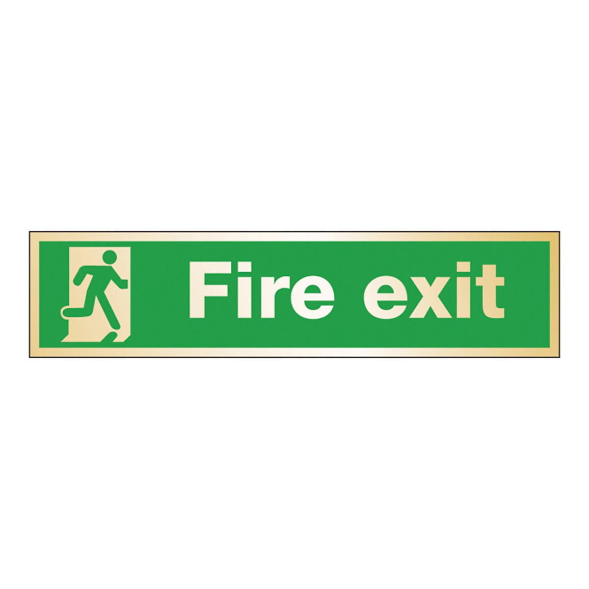 Prestige Gold and Silver Effect Fire Exit Safety Sign