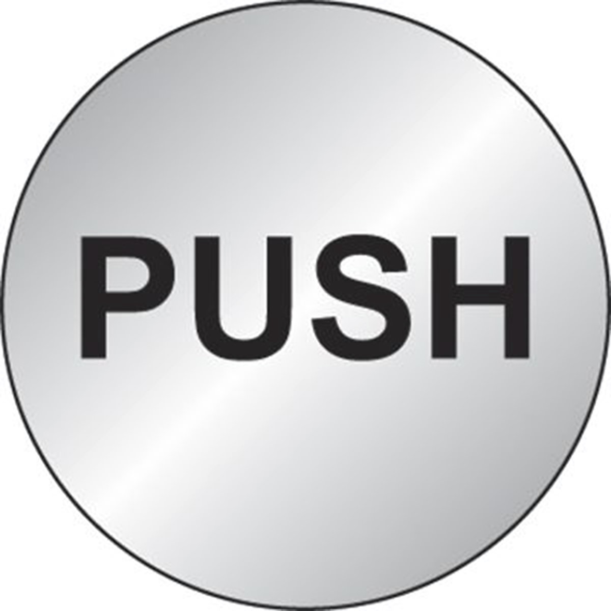 Push Symbol Safety Sign