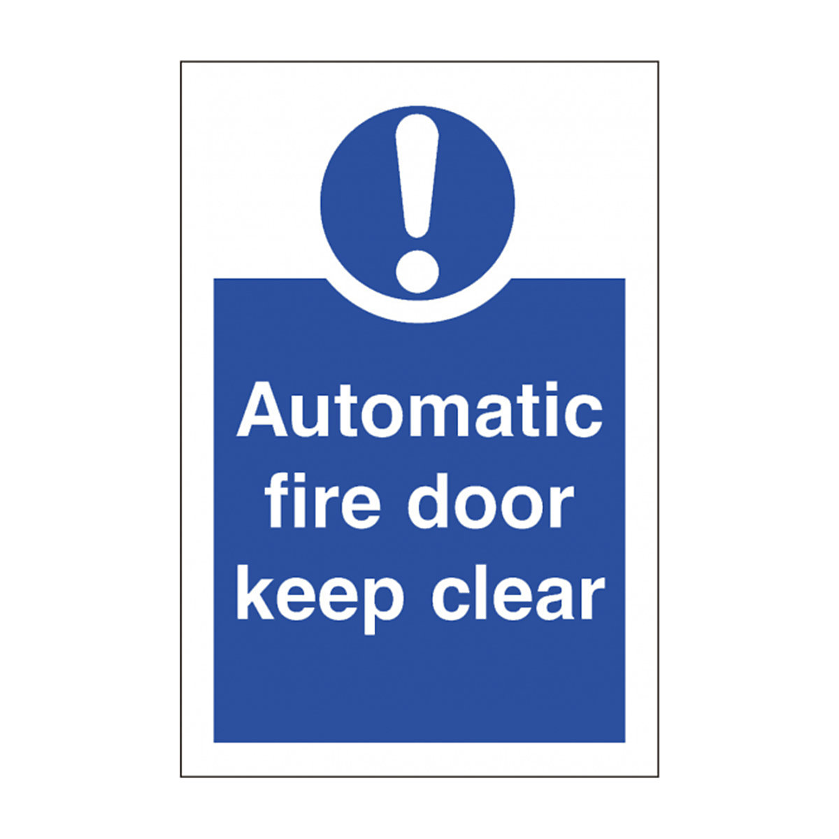 Rectangular Automatic Fire Door Keep Clear Safety Signs