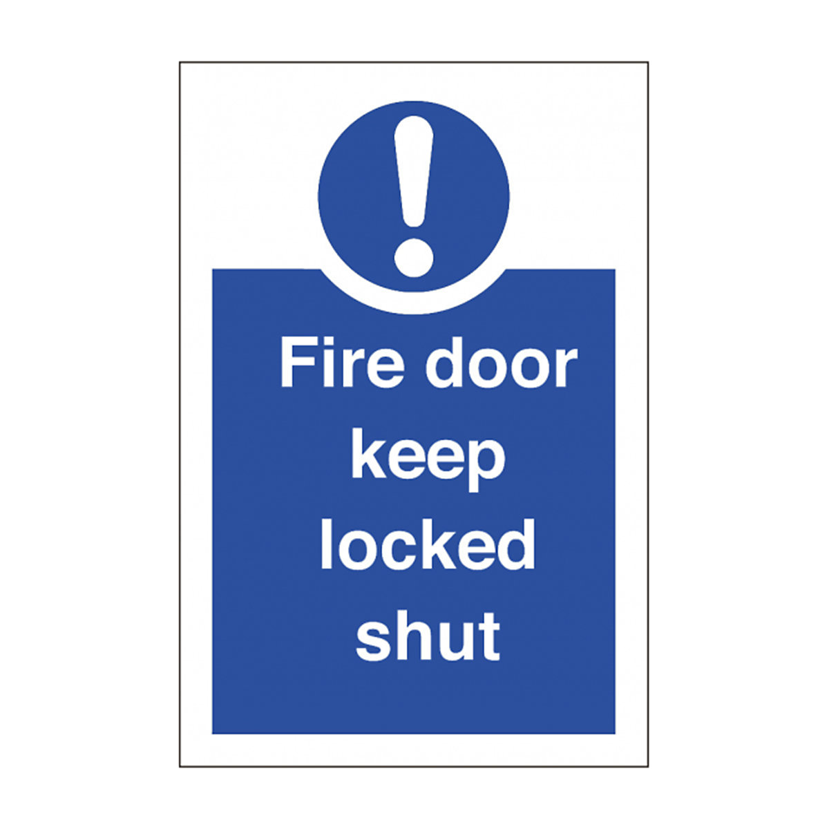 Rectangular Fire Door Instruction Signs | Keep Closed, Keep Locked Shut, or Automatic Door Keep Clear