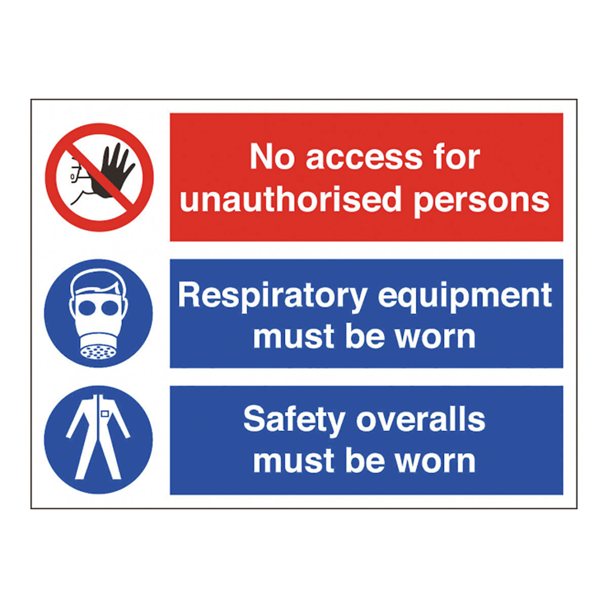 Respirator And Overalls Safety Sign