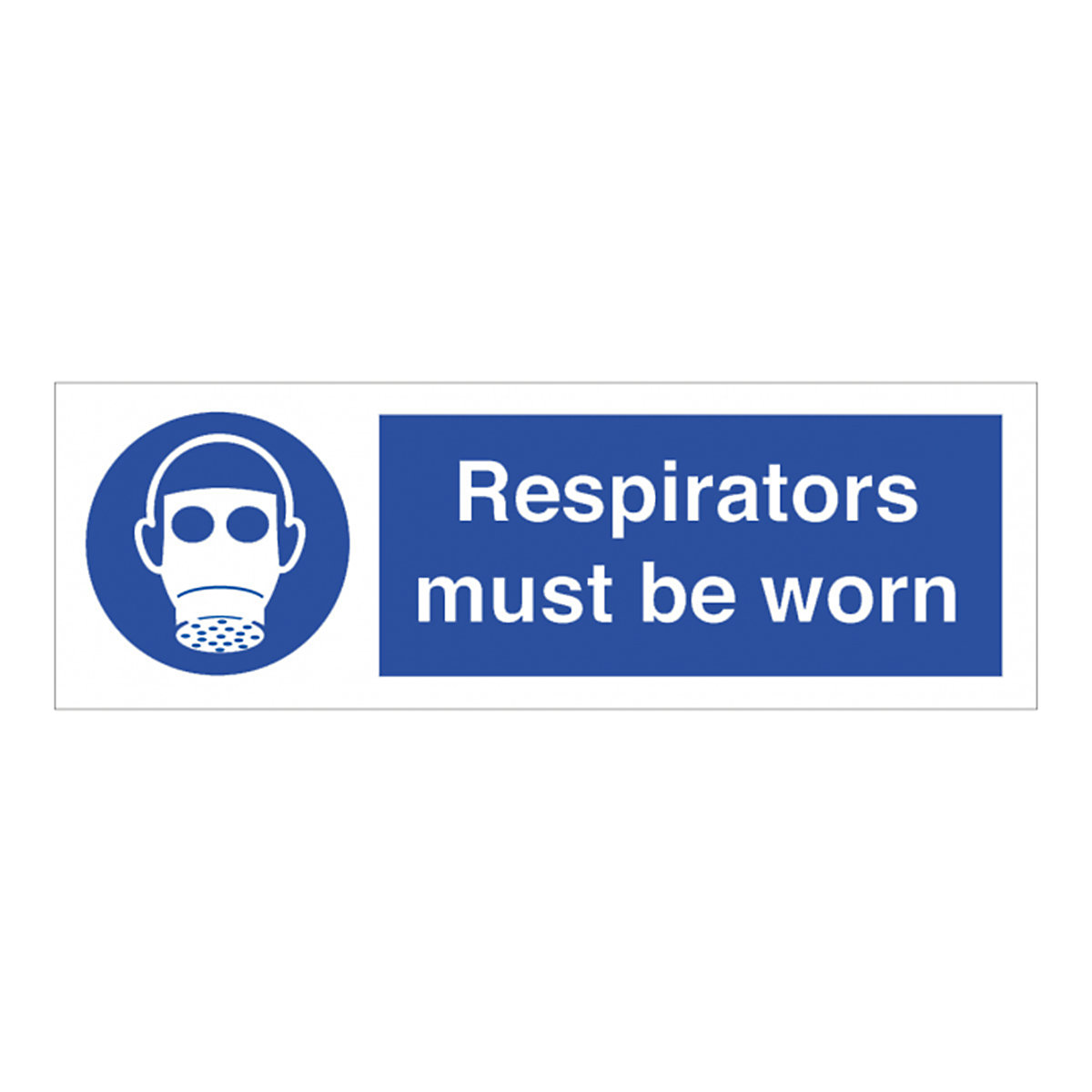 Respirators Must Be Worn Safety Signs, Respirators Must Be Worn Safety Signs, Respirators Must Be Worn Safety Signs | 300mm x 100mm | Self Adhesive Vinyl-1