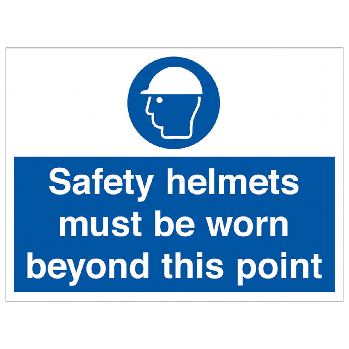 Safety Helmets Beyond This Point Safety Sign