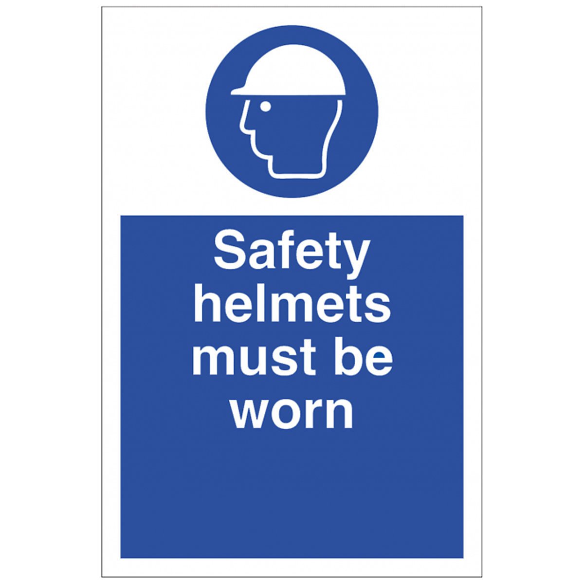 Safety Helmets In This Area Safety Sign