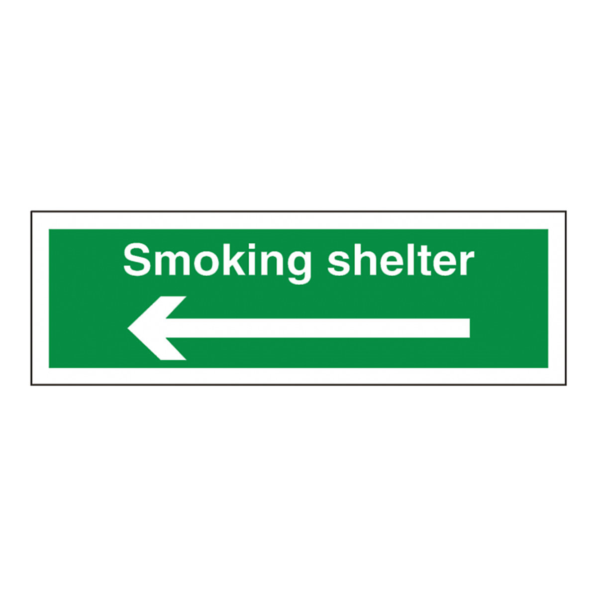 Smoking Shelter (arrow Left) Safety Sign