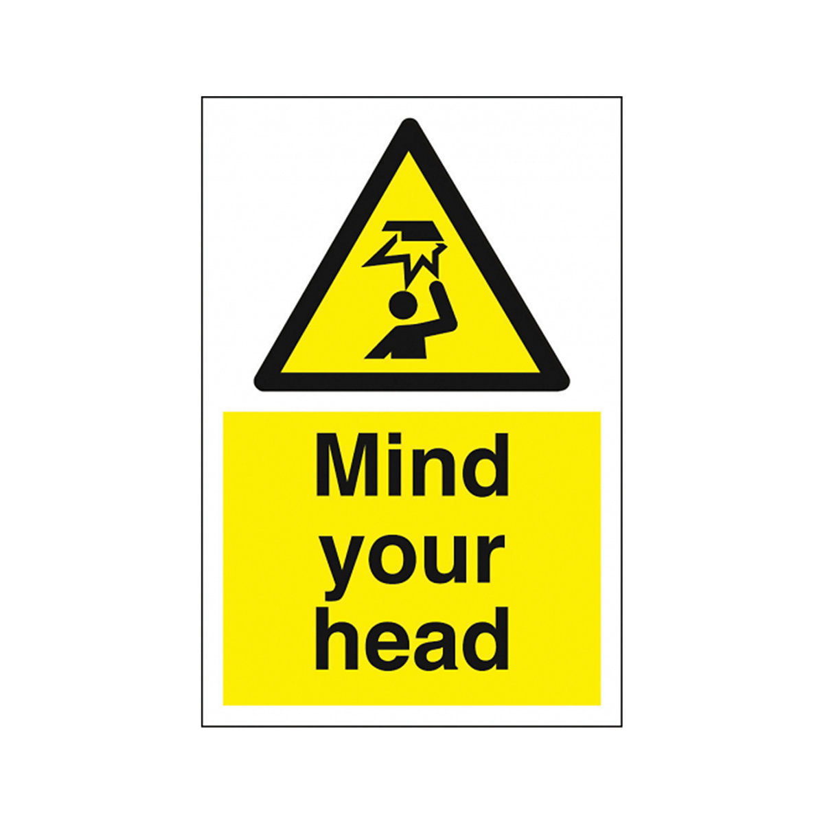 Vertical Mind Your Head Safety Sign
