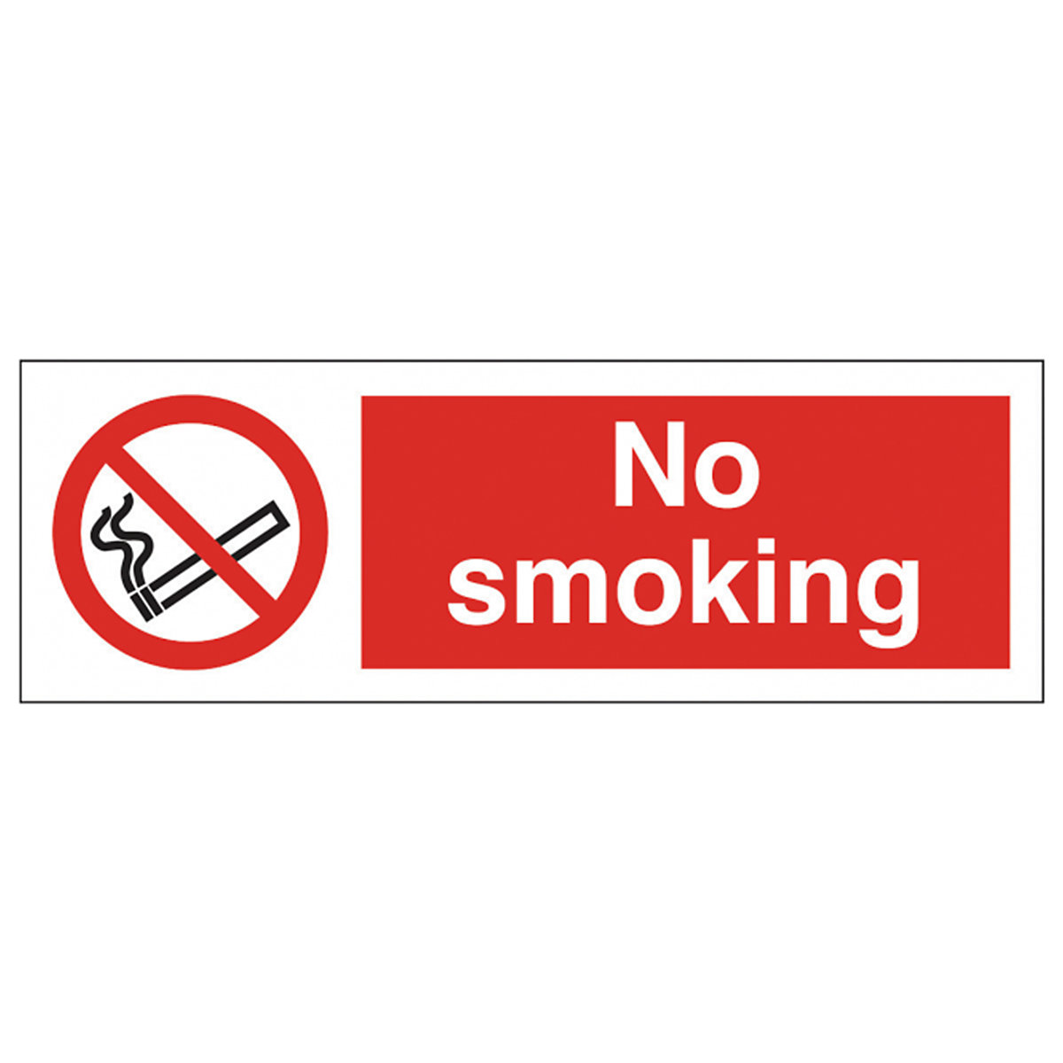 Vertical No Smoking Safety Sign