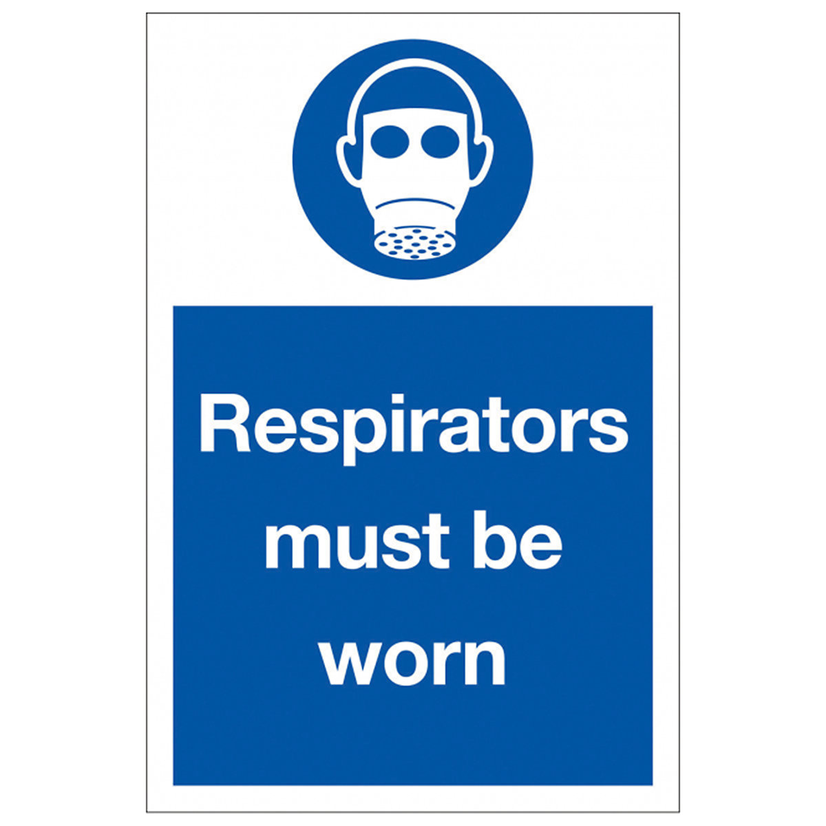 Vertical Respirators Must Be Worn Safety Sign