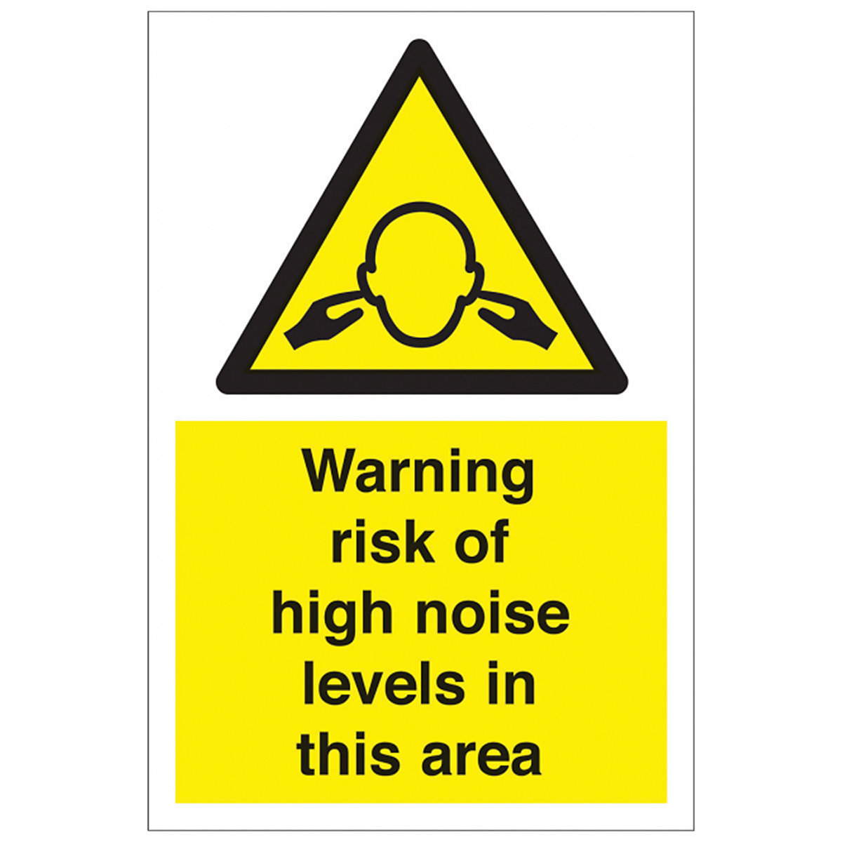 Warning Risk Of High Noise Safety Sign