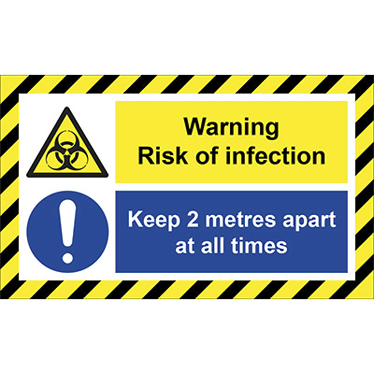 Warning Risk Of Infection Social Distance Floor Sign