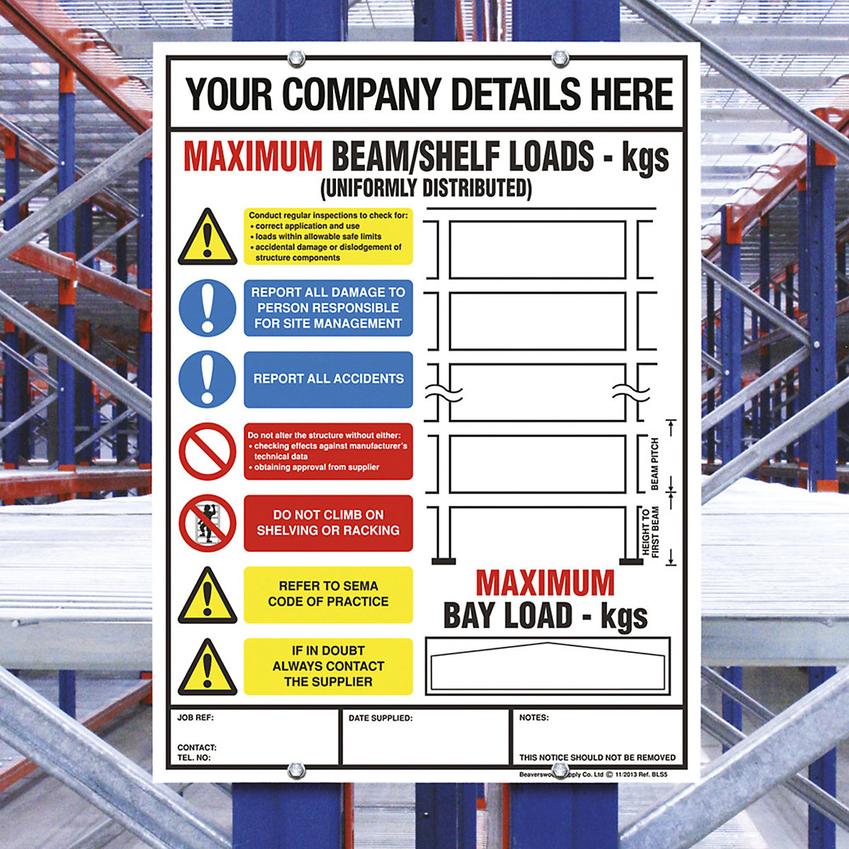 Weight Load Notices