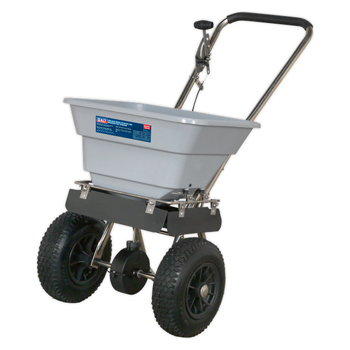 Sealey Stainless Steel 37kg Walk Behind Broadcast Salt Spreader