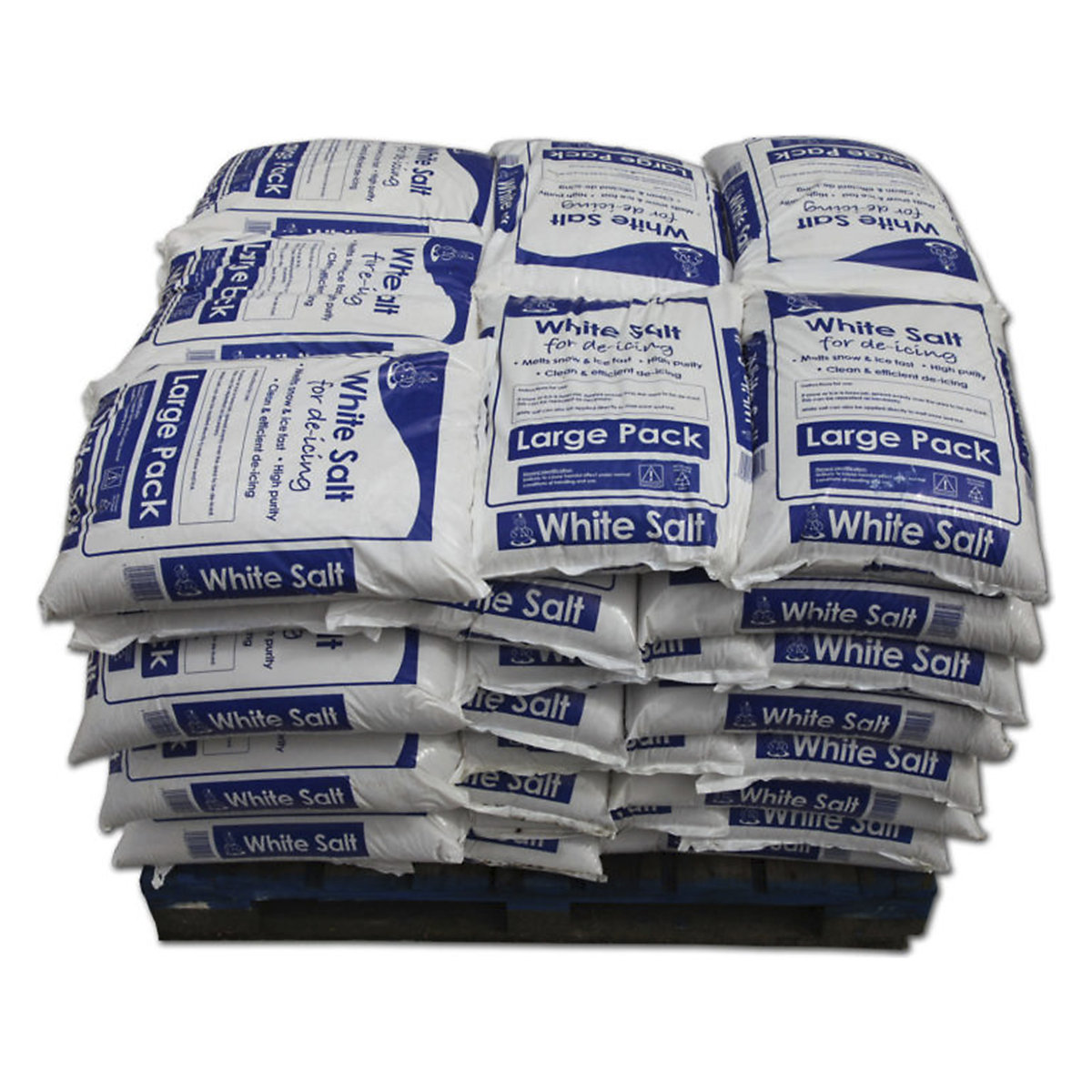White De-Icing Salt | Pallets of Large 25kg Bags