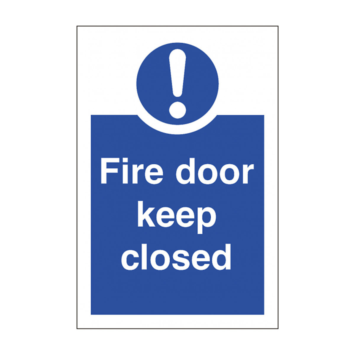 Rectangular Fire Door Instruction Signs | Keep Closed, Keep Locked Shut, or Automatic Door Keep Clear