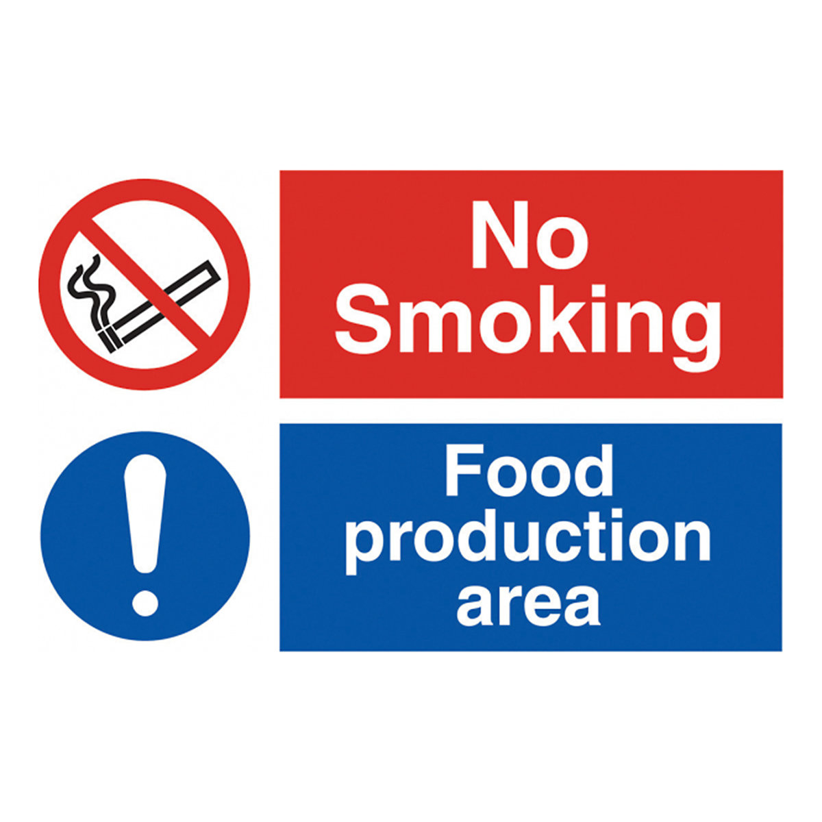 No Smoking Food Preparation Area Safety Sign