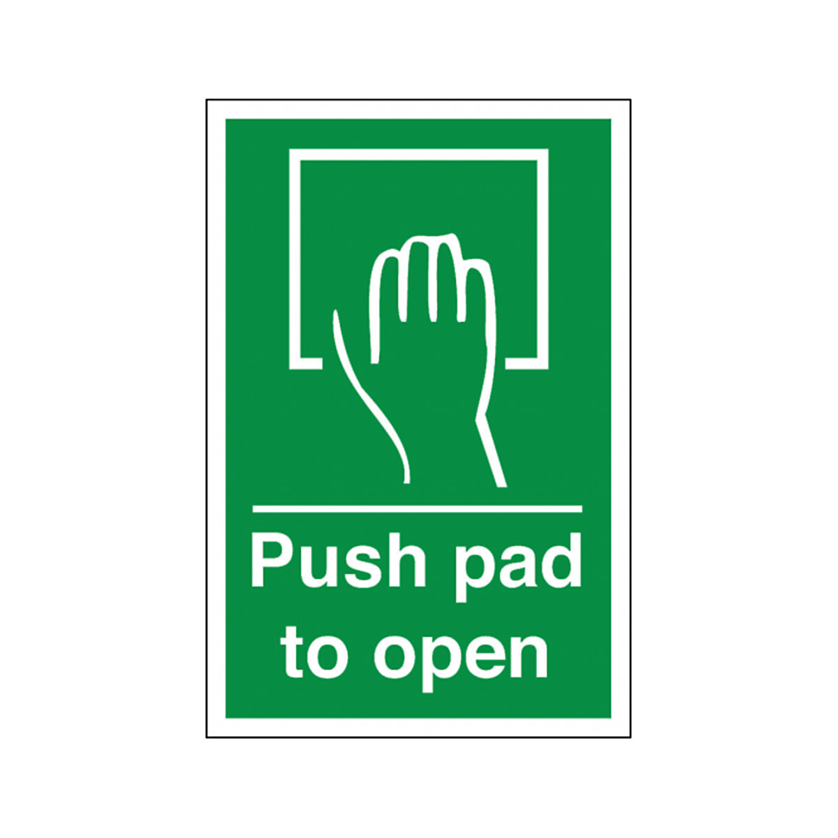 Push Pad To Open Safety Sign