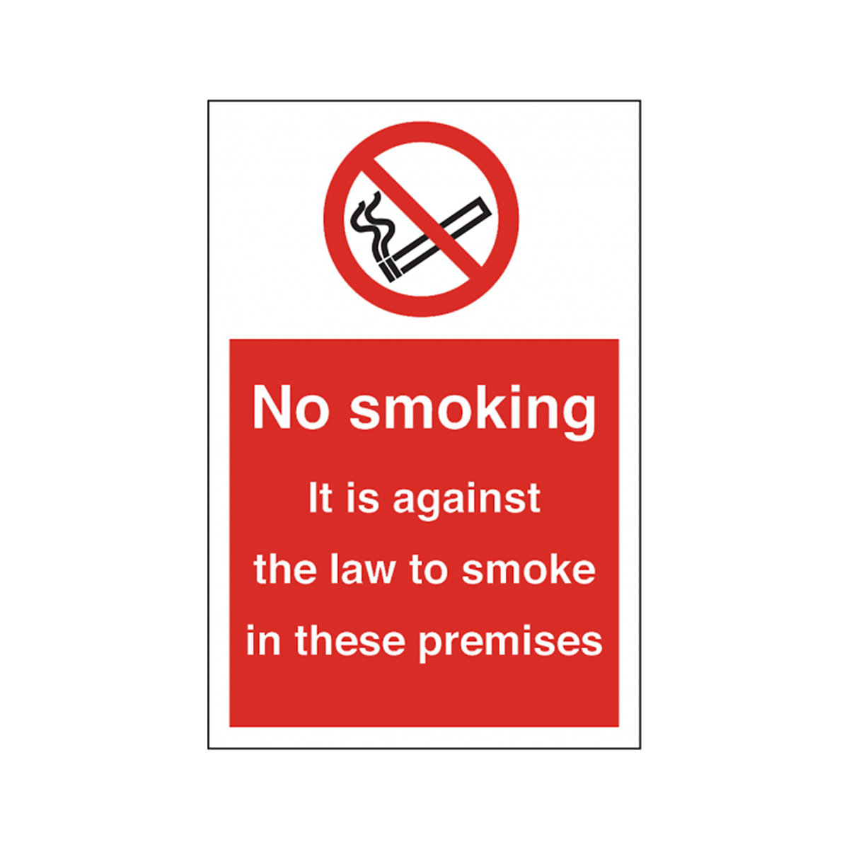 No Smoking Sign Prohibited By Law | English or Welsh