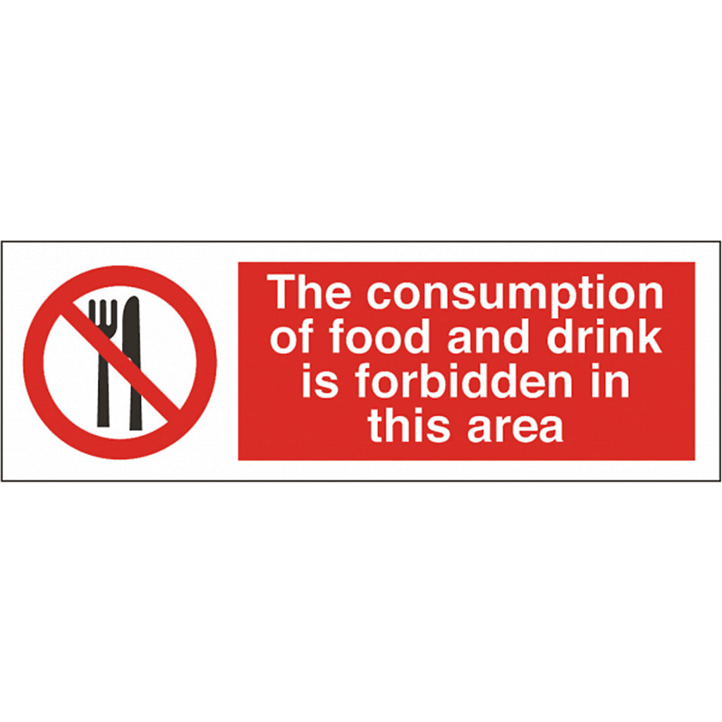 The Consumption Of Food & Drink Safety Sign | Facilities Management ...