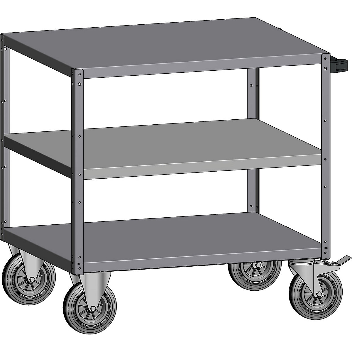 Montážny pomocný vozík, so 3 poschodiami, d x š x v 1080 x 750 x 1000 mm