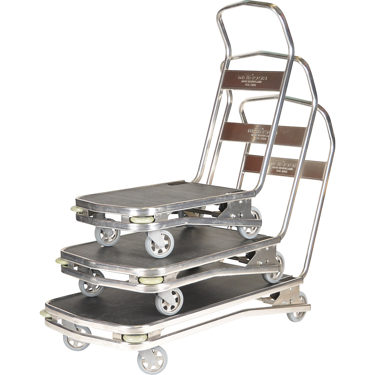 Plošinový vozík M-REBEL, ergonomický – MATADOR (Zobrazenie produktu 2)-1