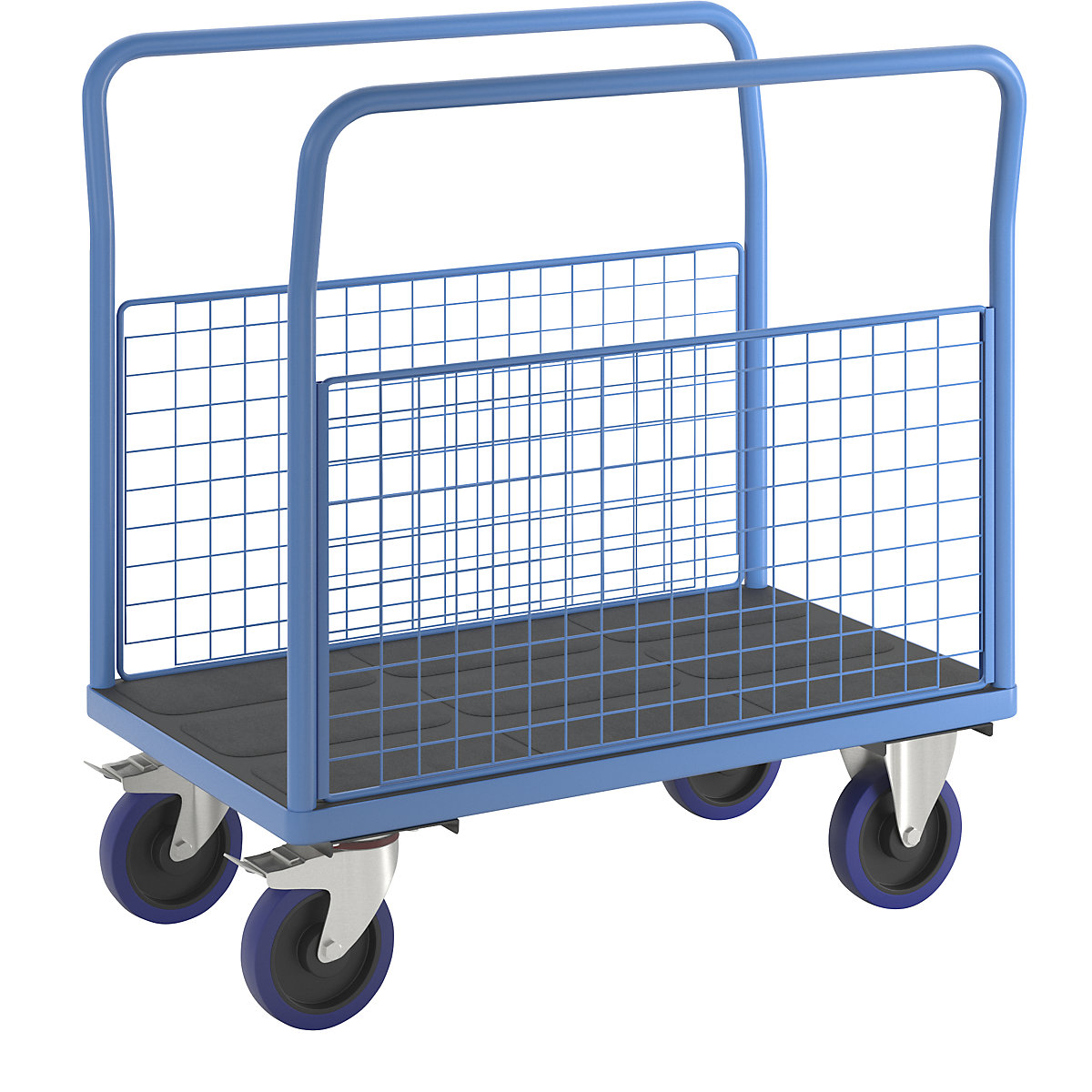 Plošinový vozík s mriežkovými stenami – eurokraft pro