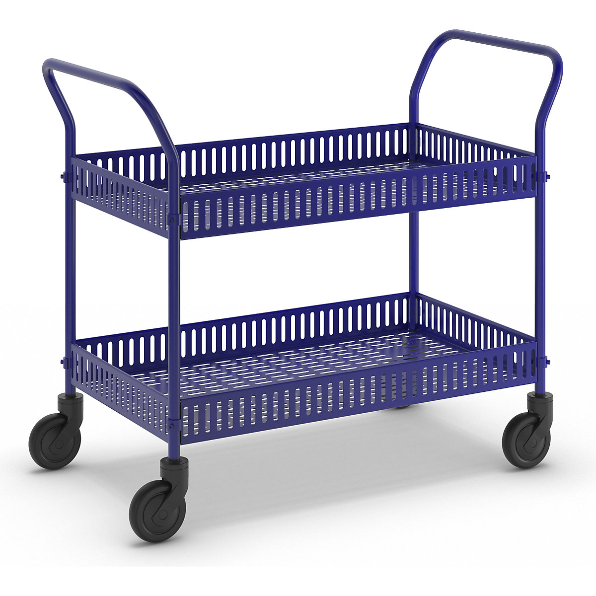 Predajný vozík – Kongamek, d x š x v 1130 x 550 x 940 mm, modrá-11