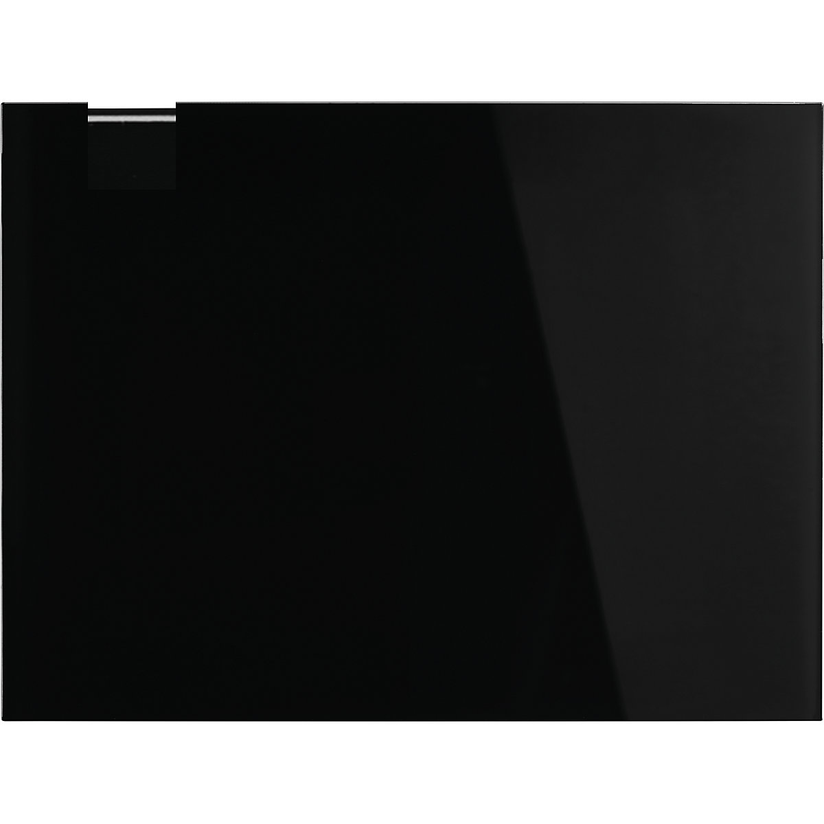 magnetoplan – Panel de cristal de diseño, magnético, A x H 800 x 600 mm, color negro intenso