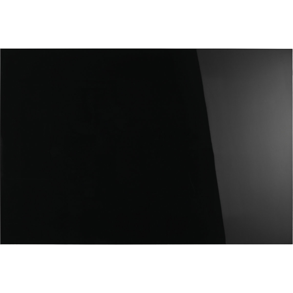 magnetoplan – Panel de cristal de diseño, magnético, A x H 1500 x 1000 mm, color negro intenso