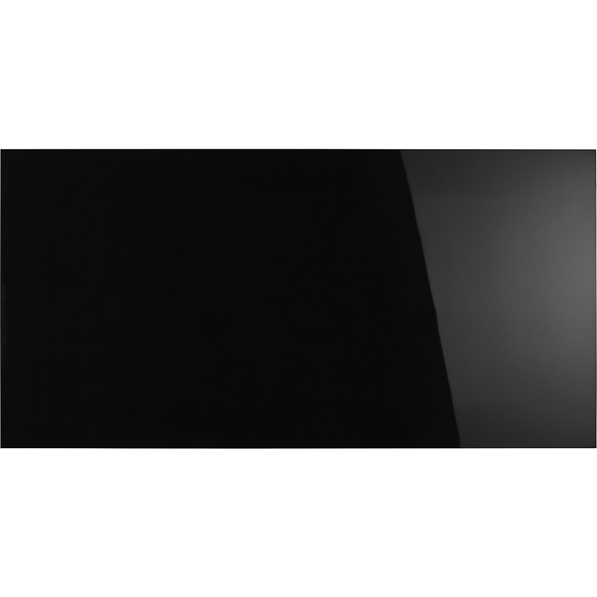 magnetoplan – Panel de cristal de diseño, magnético, A x H 2000 x 1000 mm, color negro intenso