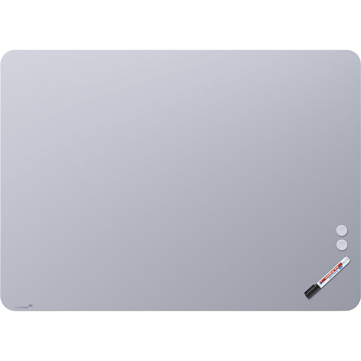 Panel de cristal mate, esquinas redondeadas &ndash; Legamaster