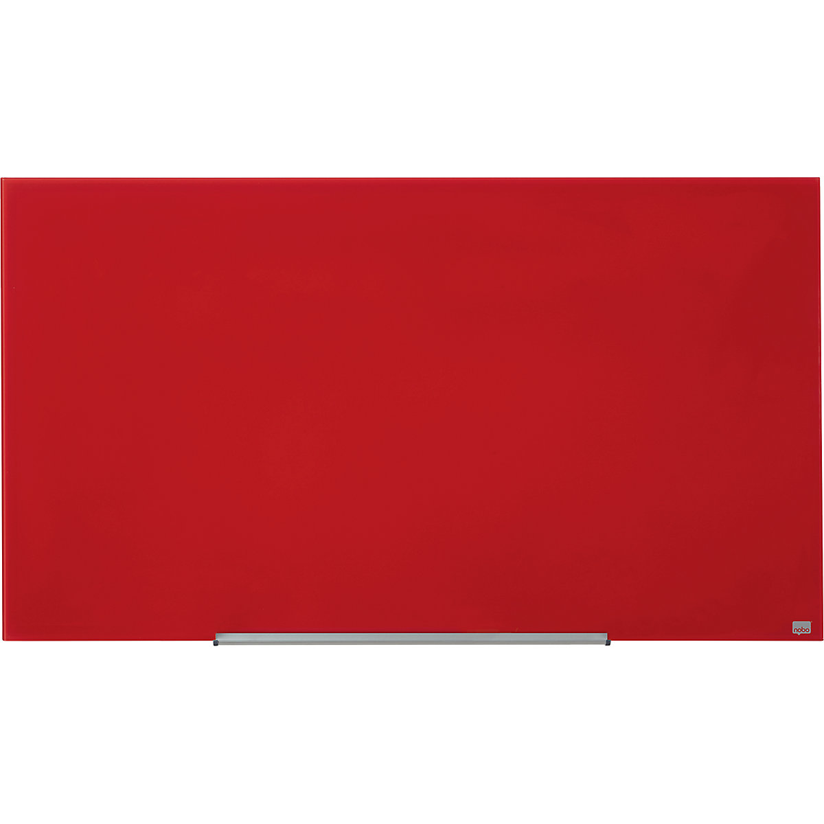Panel rotulable de cristal WIDESCREEN – nobo, 57'' – A x H 1264 x 711 mm, rojo-6