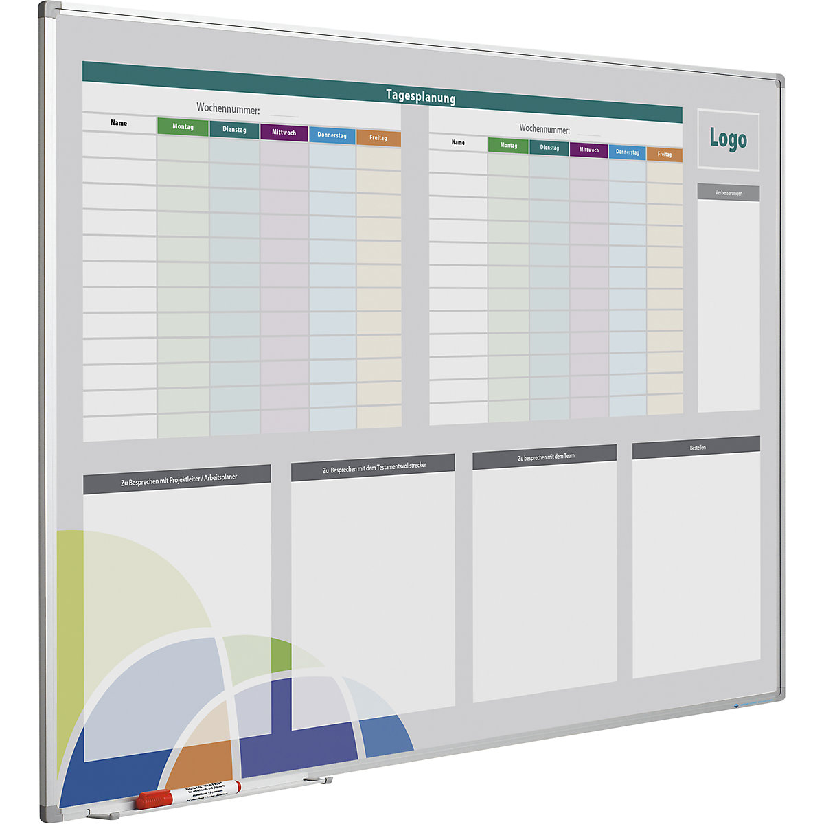 Pizarra blanca con impresión personalizada – eurokraft pro (Imagen del producto 8)-7