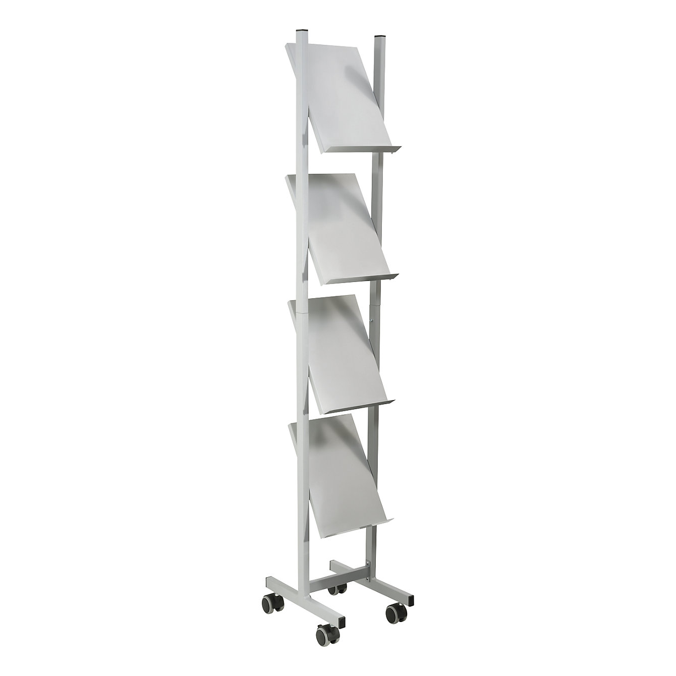 Helit H6270100 - muurboogdisplay the arc 4 x DIN A4 hoog, zilver