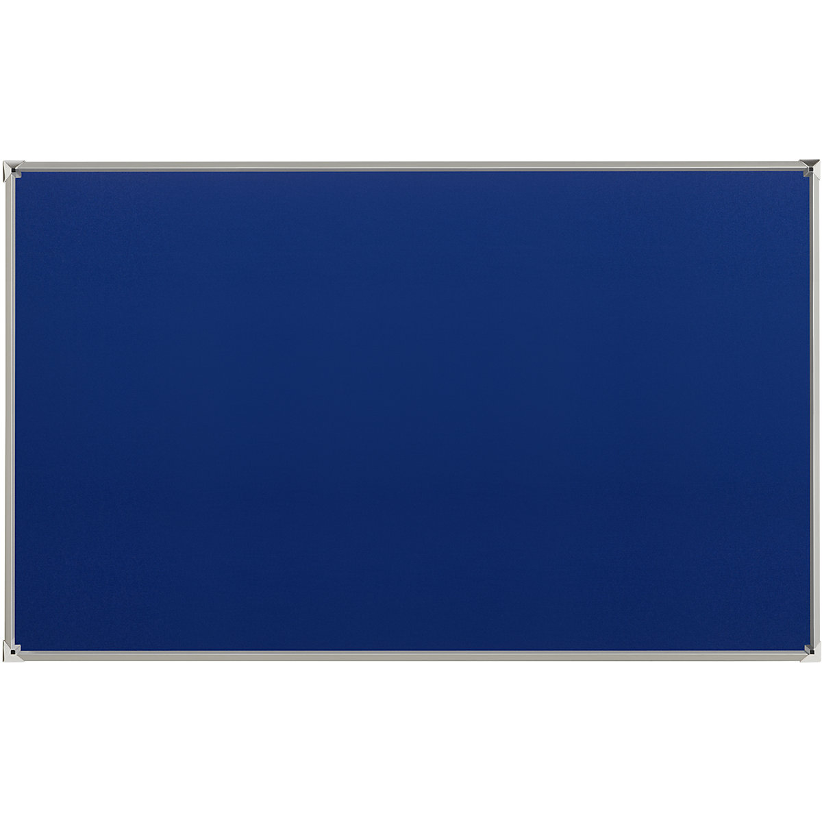 Tablón para chinchetas con marco de aluminio – eurokraft pro, tapizado de tela azul, A x H 1800 x 1200 mm-5