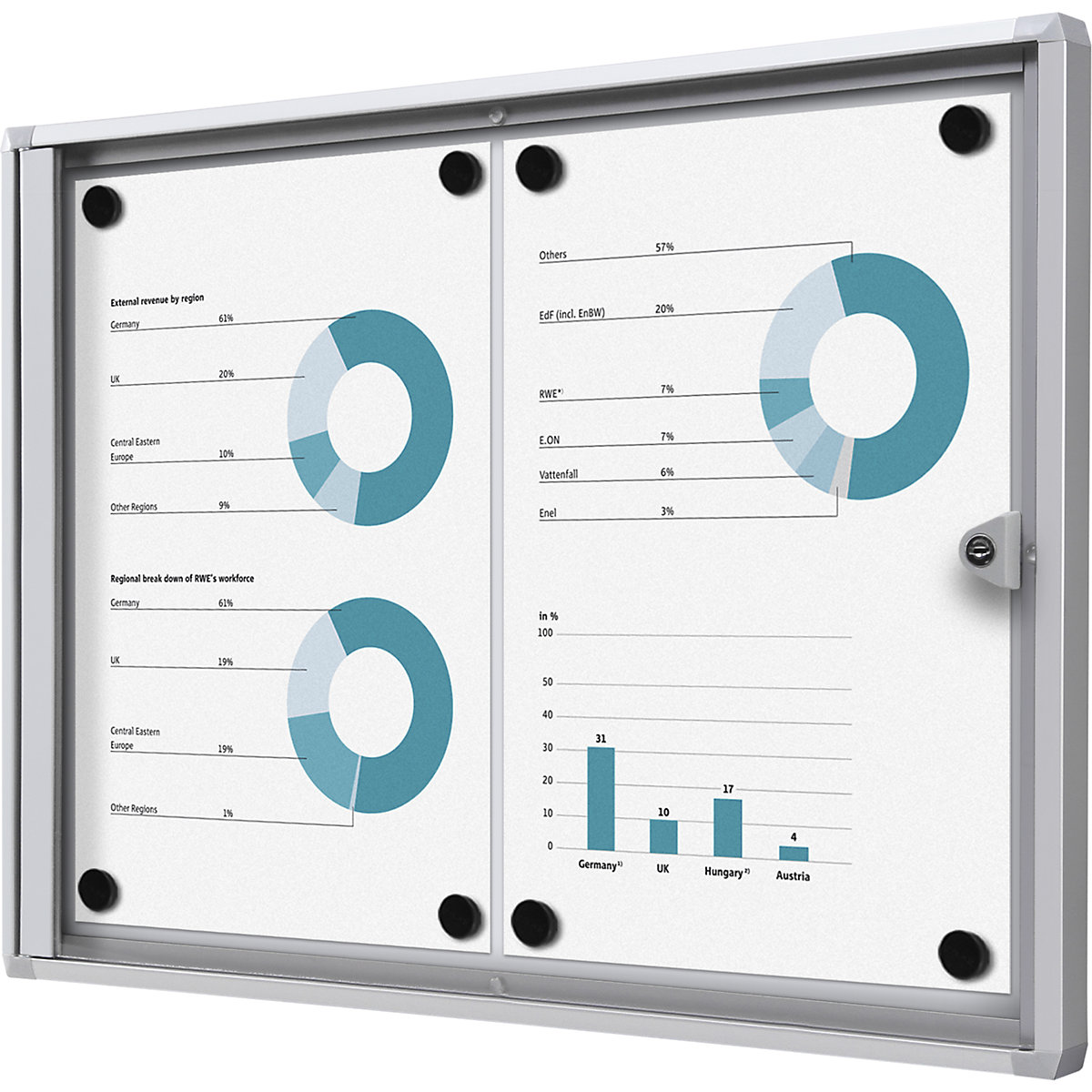 Vitrina de anuncios para interiores – eurokraft basic (Imagen del producto 2)-1