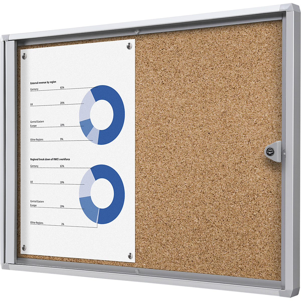 Vitrina de anuncios para interiores – eurokraft basic (Imagen del producto 2)-1