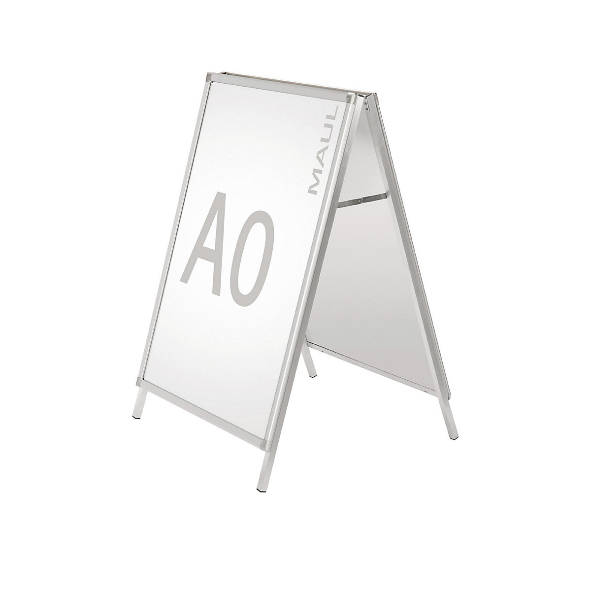 Klantenstopper, tweezijdig – MAUL, aluminium, weerbestendig, voor A0-2