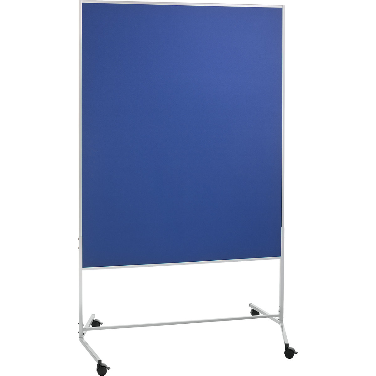 Presentatiewand, mobiel – eurokraft basic, textielbekleding, b x h = 1200 x 1500 mm, blauw-5