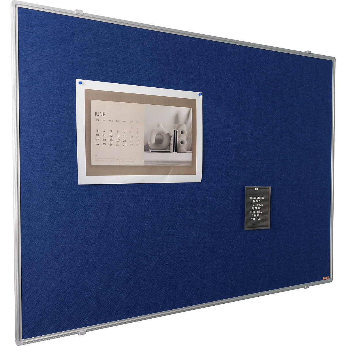 Prikbord, frame van geanodiseerd aluminium – eurokraft basic (Productafbeelding 3)-2