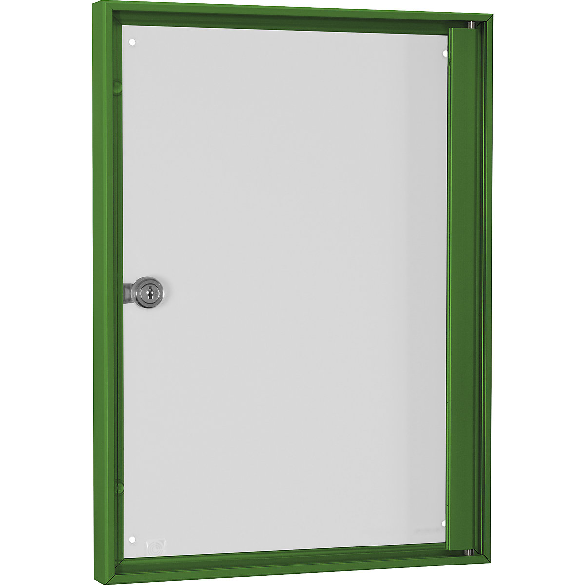 Vitrinekast voor binnen, voor formaat 1 x A4, frame groen-4