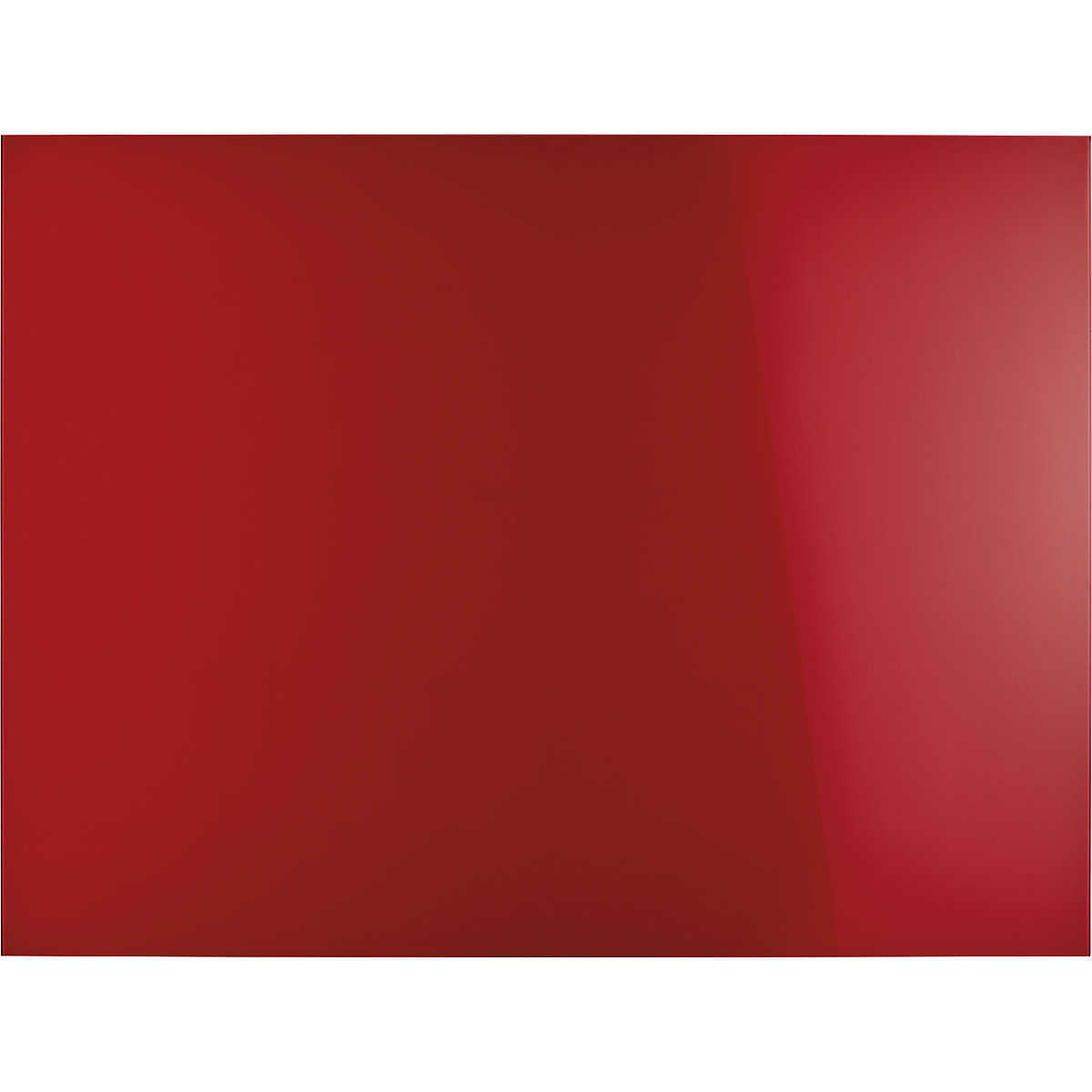 Designbord van glas, magnetisch – magnetoplan, b x h = 1200 x 900 mm, kleur intensief rood-9