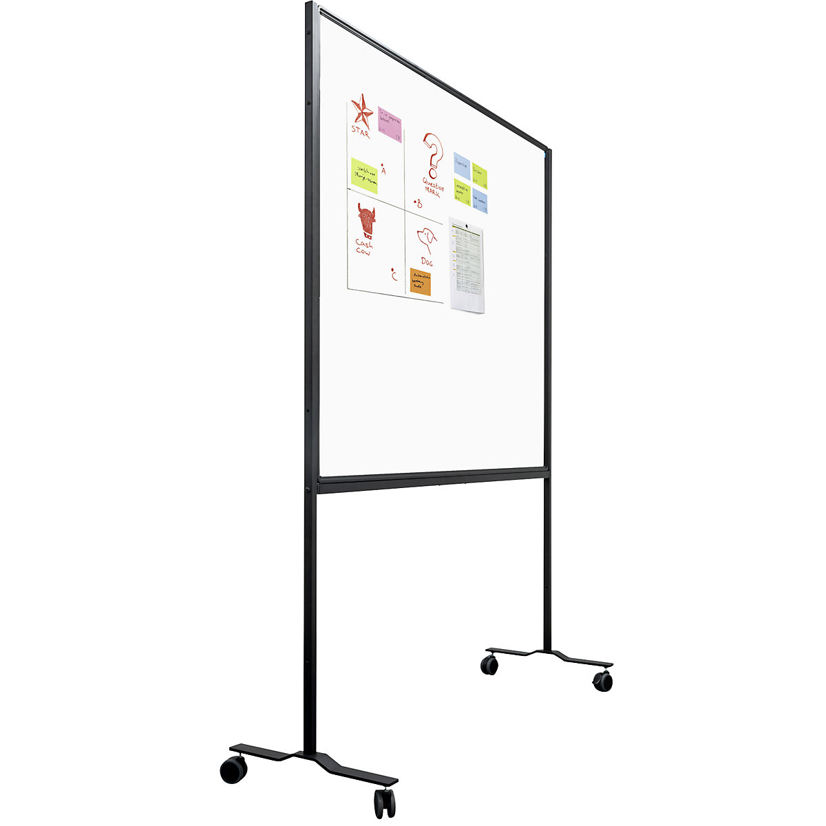 Mobiel whiteboard WORKBOARD – eurokraft pro (Productafbeelding 5)-4