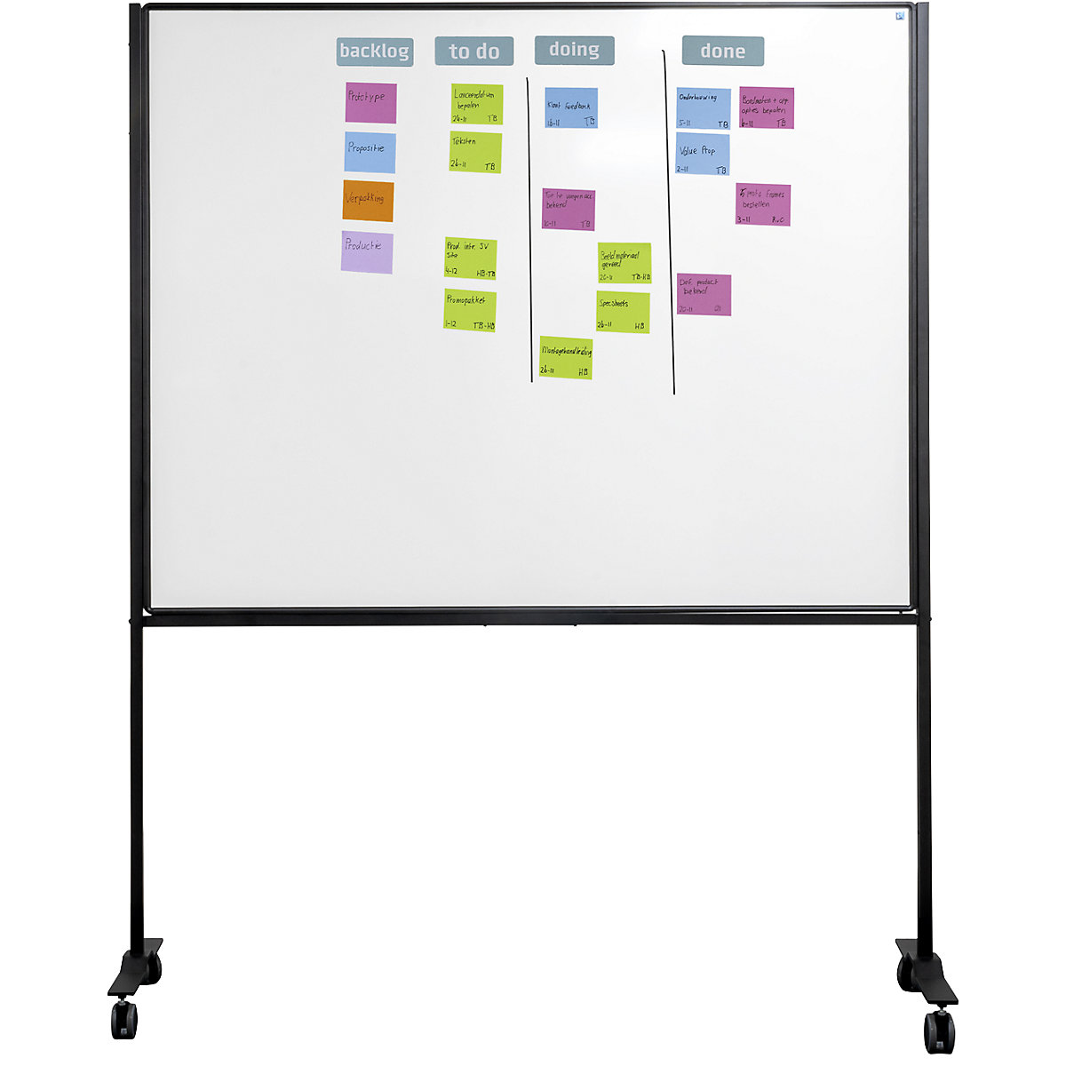 Mobiel whiteboard WORKBOARD – eurokraft pro (Productafbeelding 8)-7