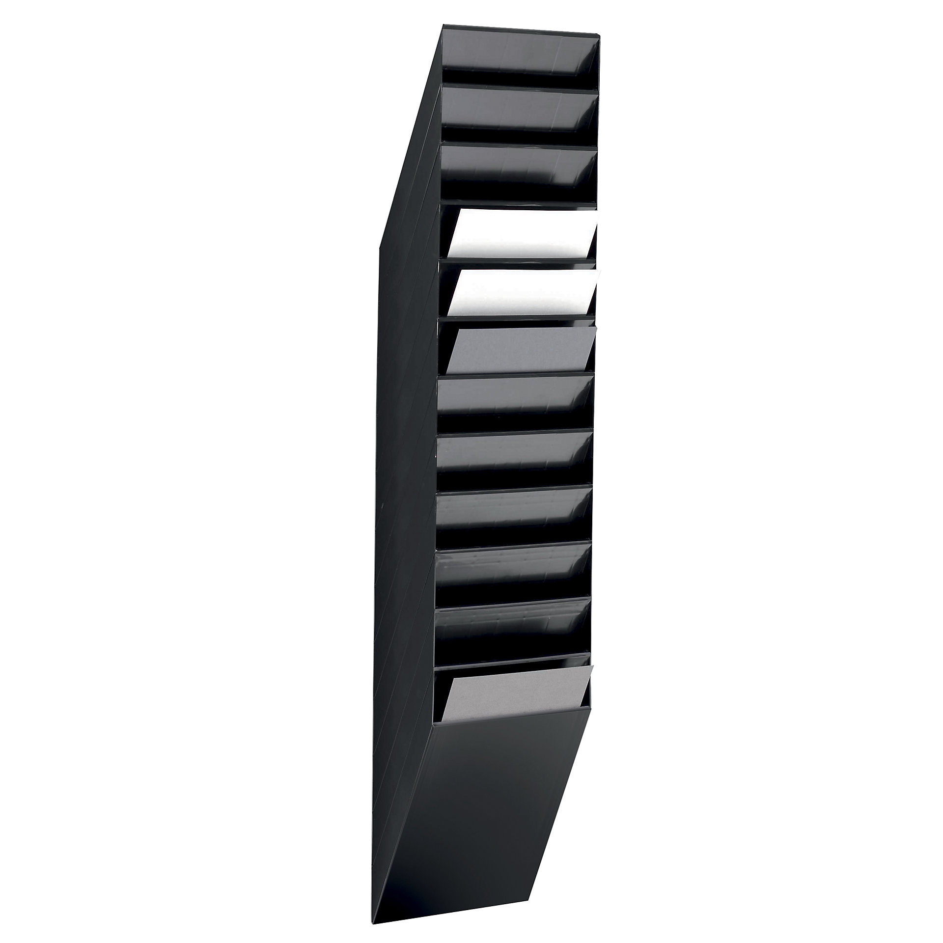 Wall mounted brochure racks – DURABLE: portrait format, 12 x A4, pack ...