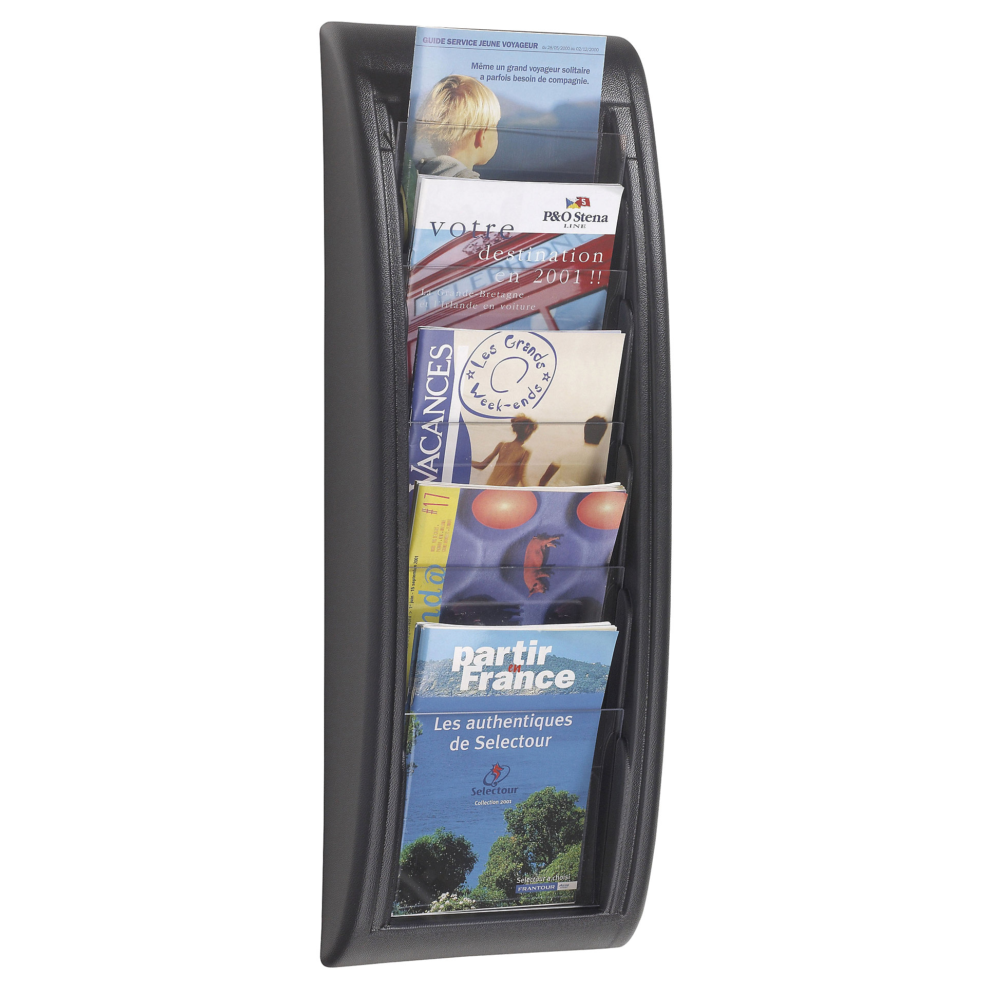 Wall mounted brochure racks 5 compartments for size A5 kaiserkraft