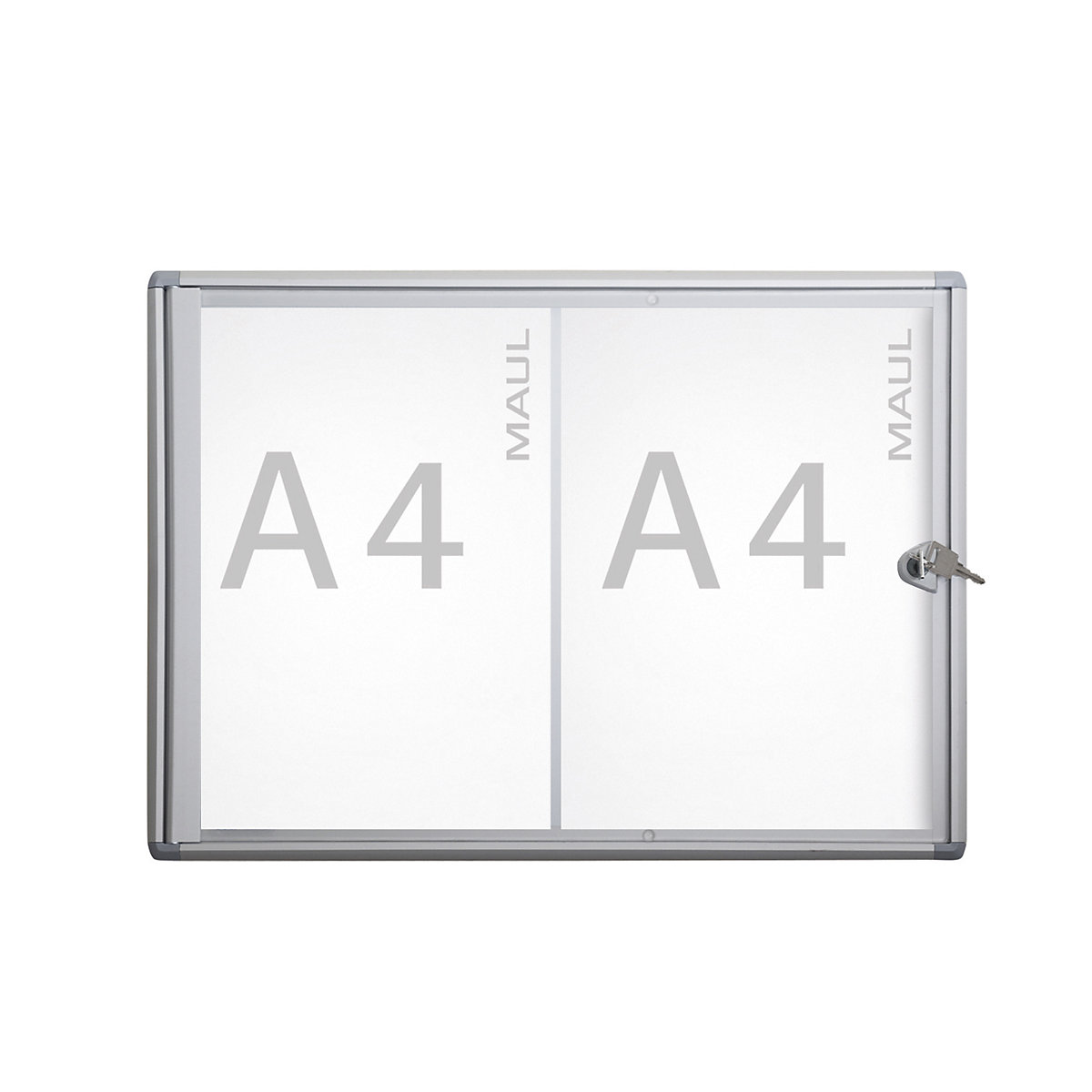 Display case, external depth 27 mm – MAUL, external height 350 mm, 2 x A4-2