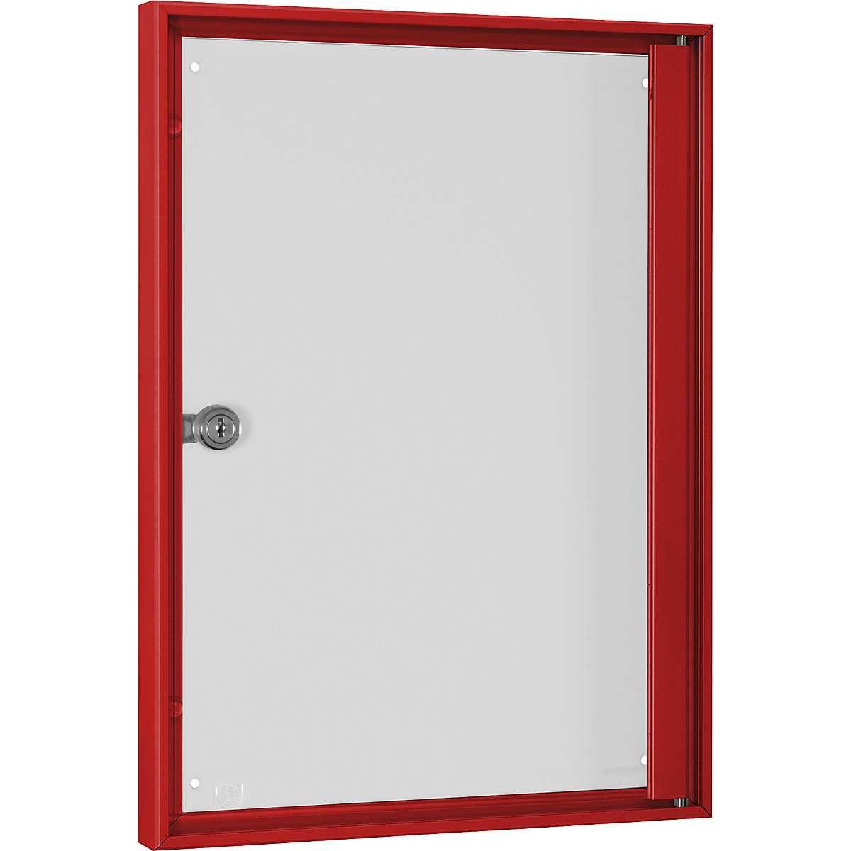 Display case for indoor use, for 1 x A4, red frame-4