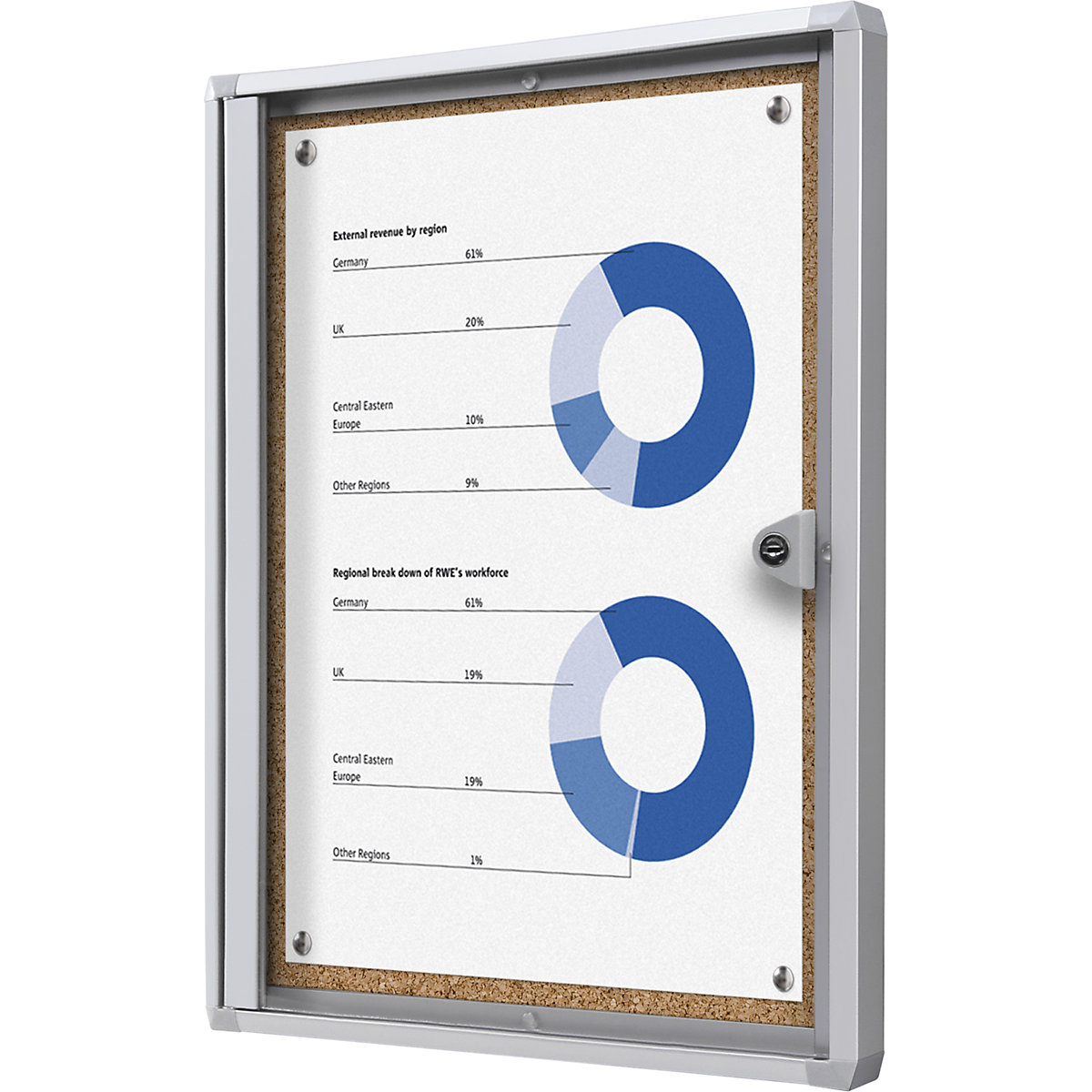 Display case for indoor use – eurokraft basic (Product illustration 2)-1