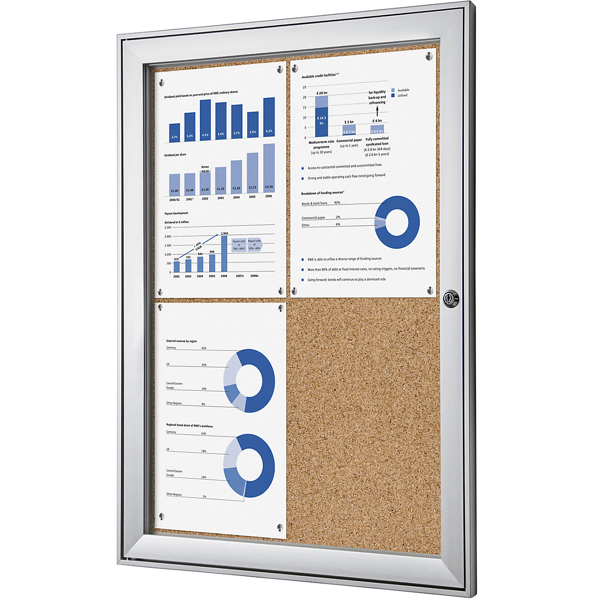 Display case with hinged door – eurokraft pro (Product illustration 14)-13
